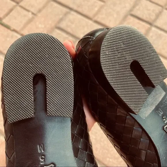 Sesto Meucci Italian loafers basket weave sz 5 - Picture 8 of 9